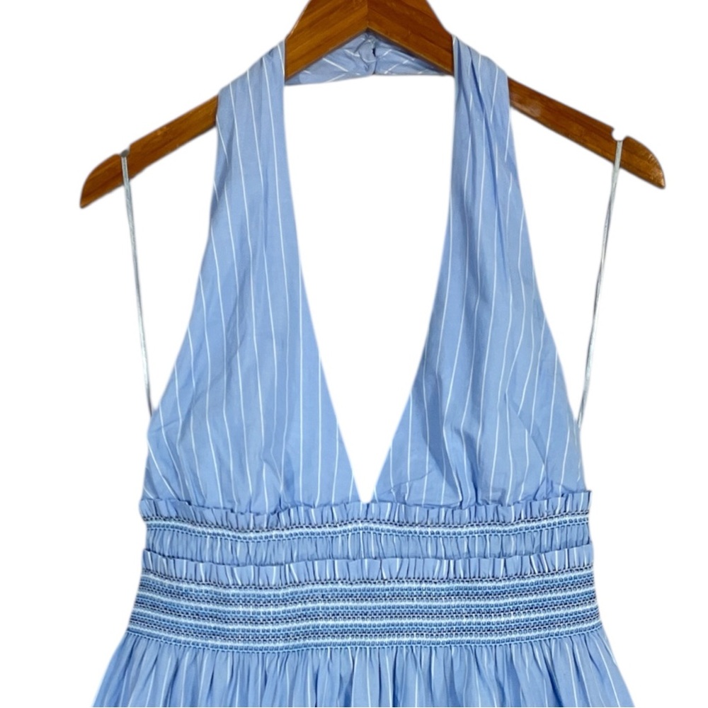NWT Zara Striped Poplin Halter Mini Dress Size XL - Picture 7 of 10